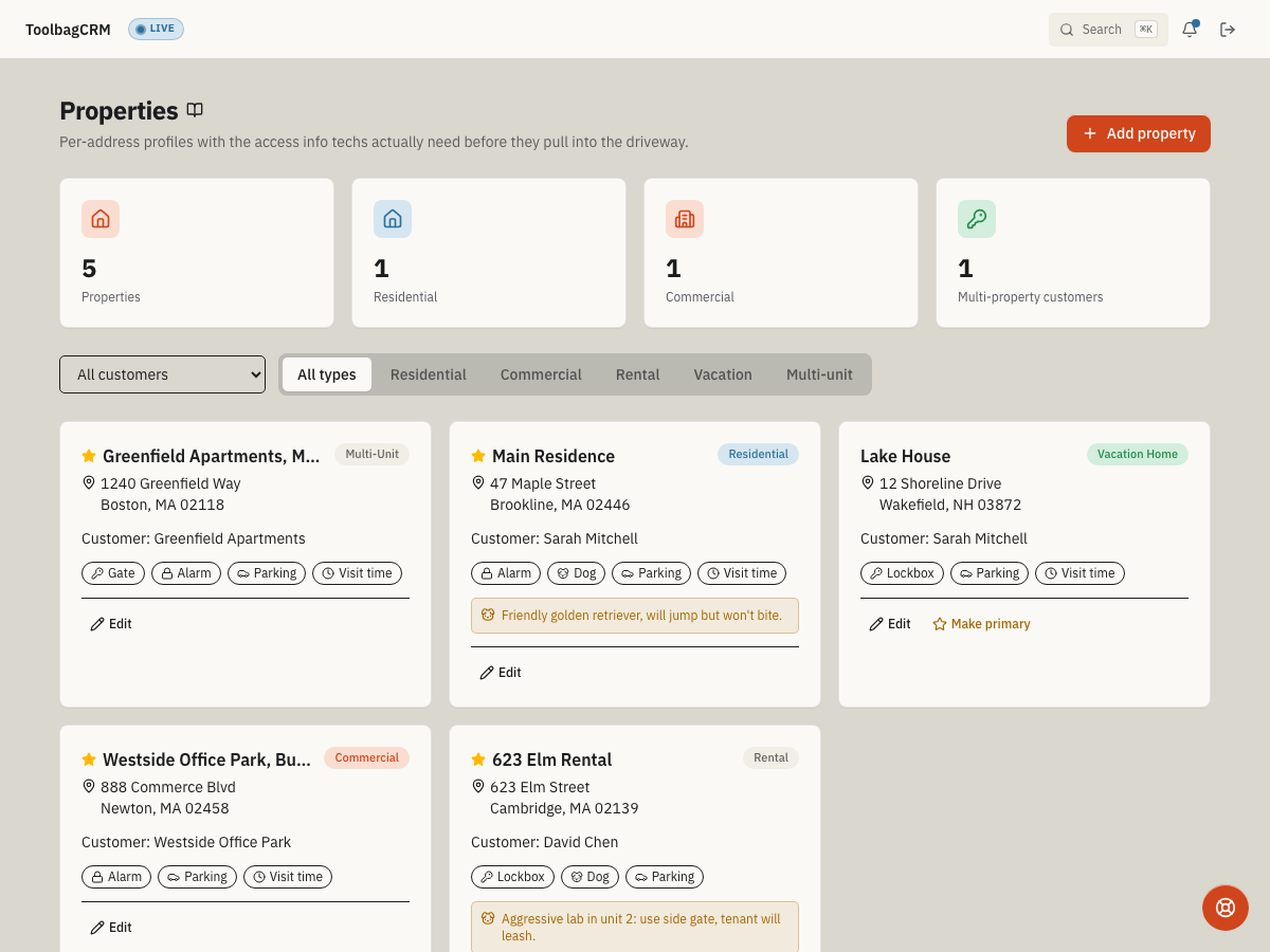 ToolbagCRM Properties page showing the disabled plugin state and Open Settings button
